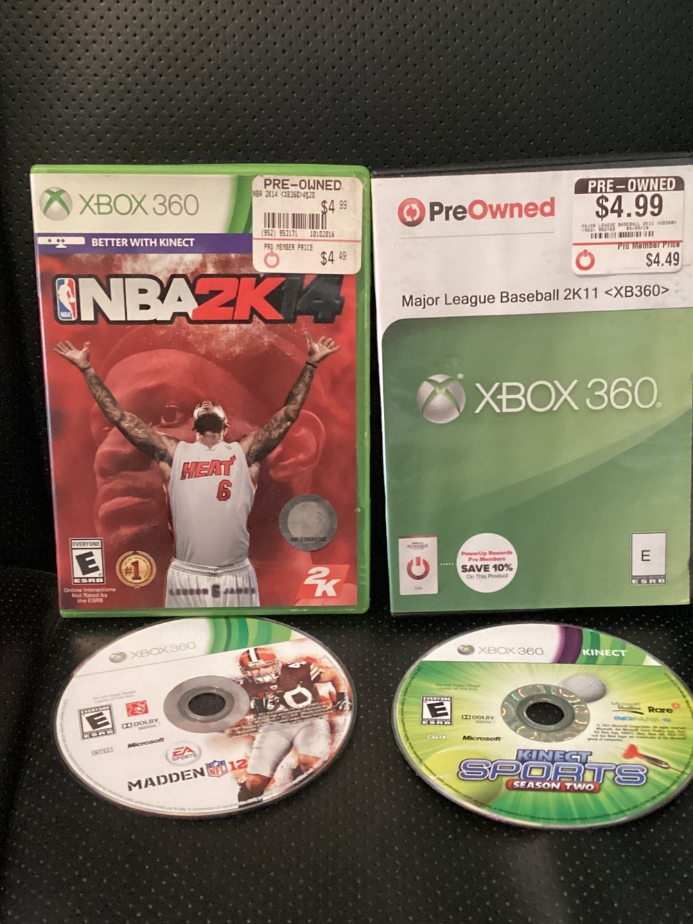 NBA 2K14, MLB 2K11, Kinect Sports, and Madden 12